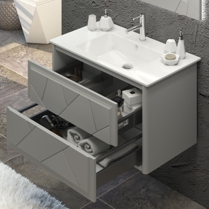 Мебель подвесная для ванной комнаты Opadiris Луиджи 90 серый