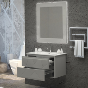 Мебель подвесная для ванной комнаты Opadiris Луиджи 90 серый